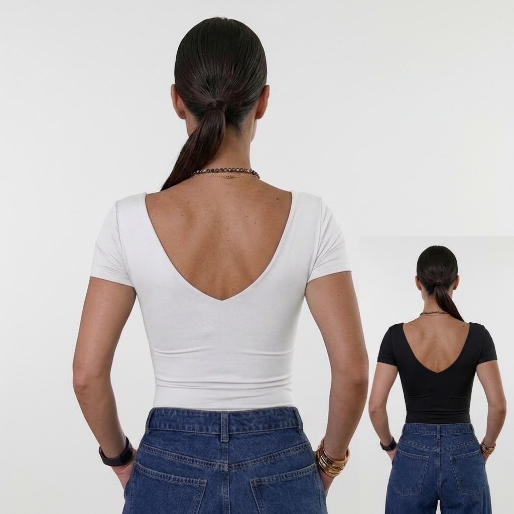 Body manga corta cuello V DYNAMIC - Imagen 4
