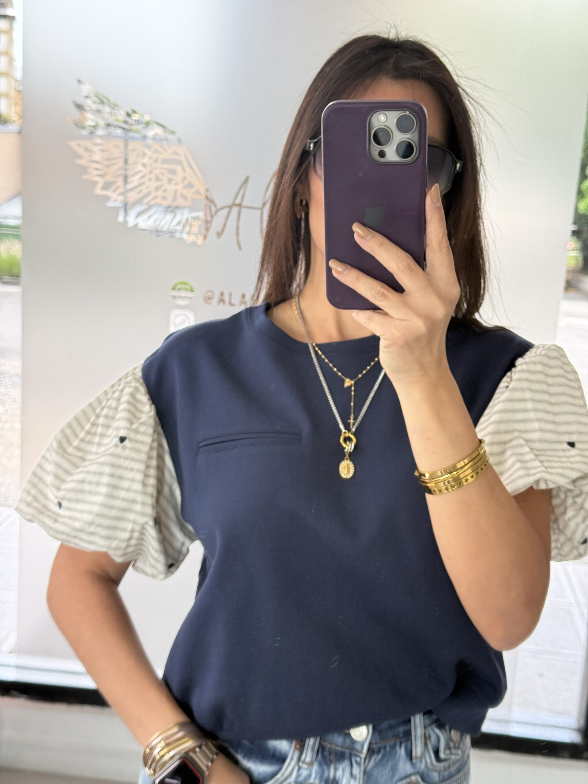 Camisa tipo polo mangas abullonadas - Imagen 2
