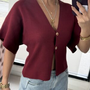 Cardigan estilo chino
