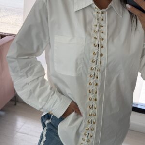 CAMISA BLANCA TRENZADA