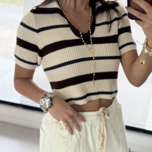 TOP TEJIDO CROP RAYAS
